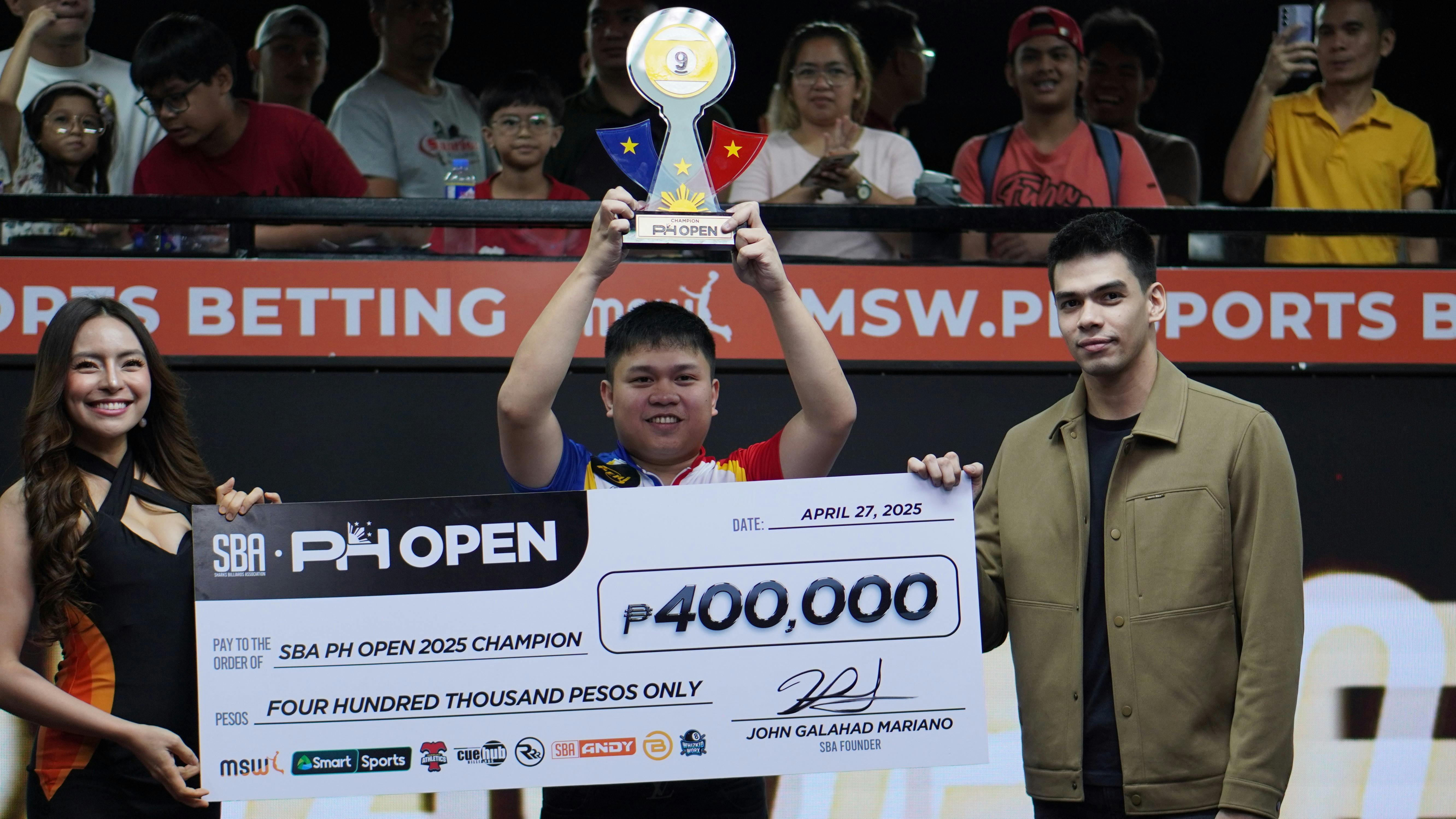 Anton Raga crowned SBA Philippine Open 2025 champion in gritty race-to-13 showdown